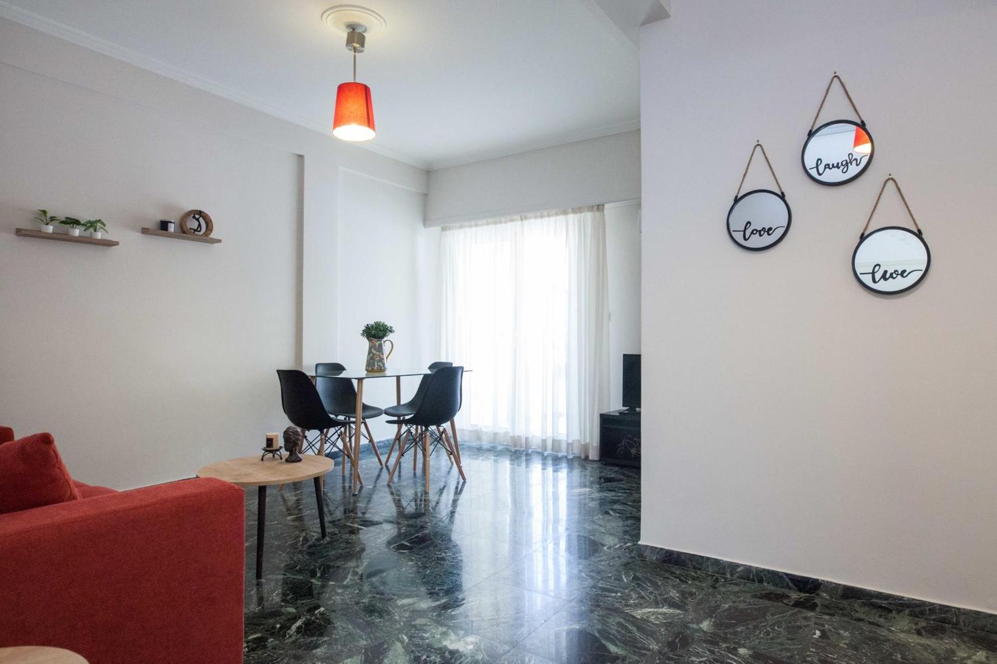 Modern 1 Bd Balcony Apt Near Metro In Kato Patisia Athene Buitenkant foto